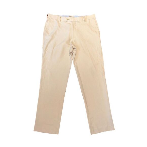 Peter Millar Pants Performance‎ Golf Chino Beige Stone Men's Sz 32x29.5 - Picture 1 of 11